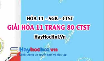 Giải Hóa 11 trang 80 Chân trời sáng tạo SGK